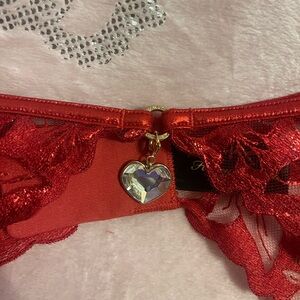Red Iridescent Garter belt